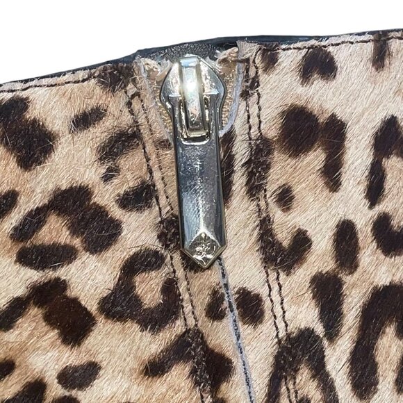 Sam Edelman Women’s Leopard Print Kinsey Leather Pointed Toe Ankle Boots Size 7 - Picture 9 of 12